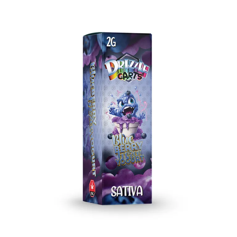Drizzle 2g Vape Cartridges - Blue Berry Frozen Yogurt